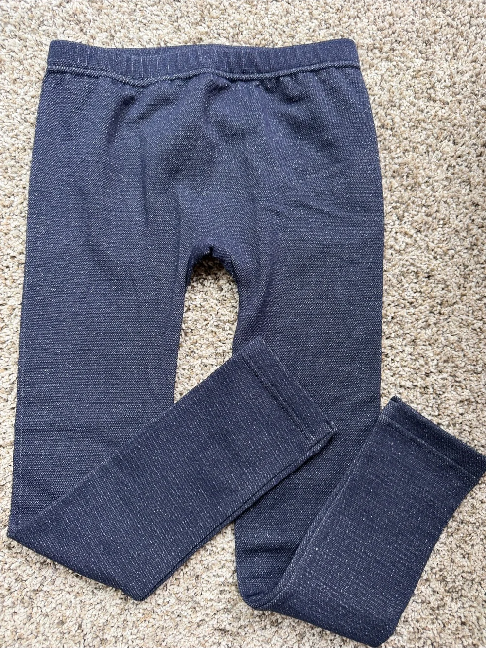 NWOT Children's Place Sparkle Navy Girls Leggings Cozy lined size 7/8